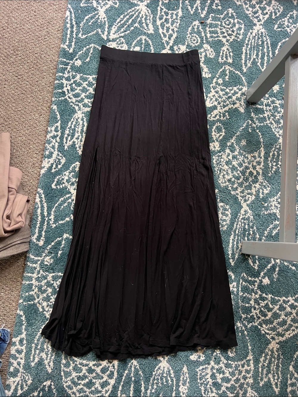 Forever 21 Black Maxi Skirt - Flowing A-Line Silhouette